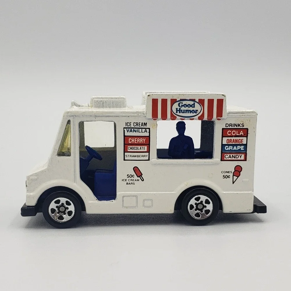 Vtg 1983 Hot Wheels Good Humor Blue White Ice Cream Truck Mattel‎ EUC